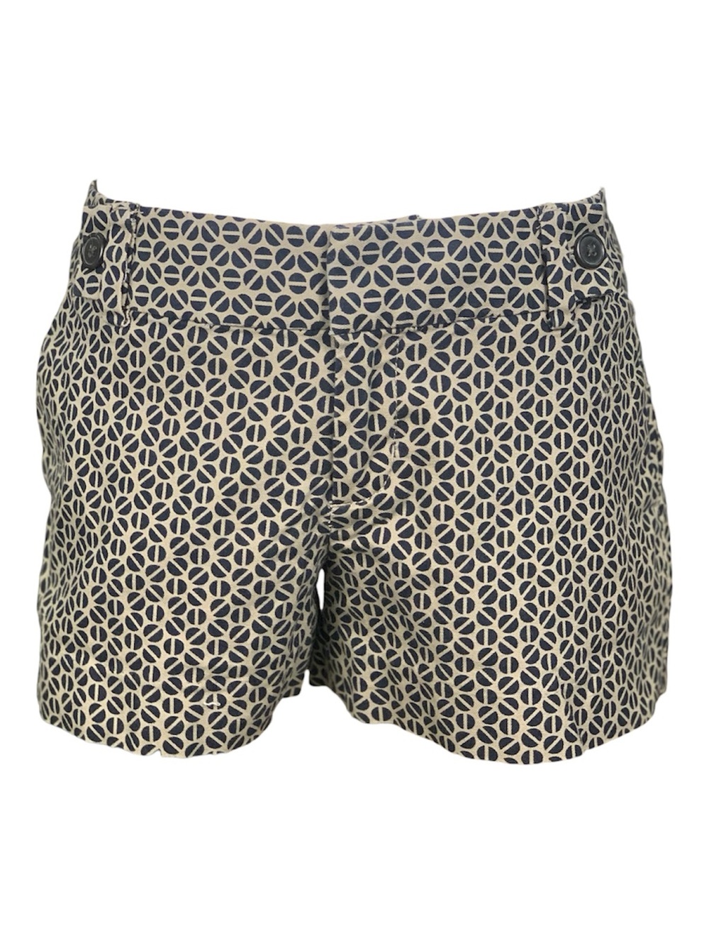 Banana Republic Black Brown Geometric Print Chino Shorts Ryan Fit Size 4